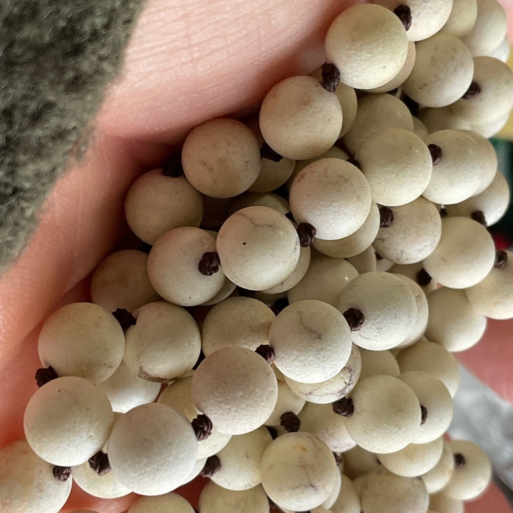 ANTIQUE Elegant AND REAR Cream Beaded Necklace NOT SURE WHAT KIND OF PEARLS ARE